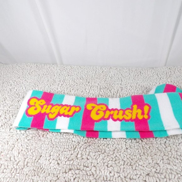 Stripped Pattern Above Knee Socks Candy Crush - Picture 1 of 4